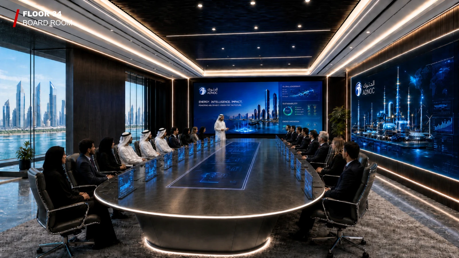 Paravision ADNOC Offshore proposed executive boardroom design