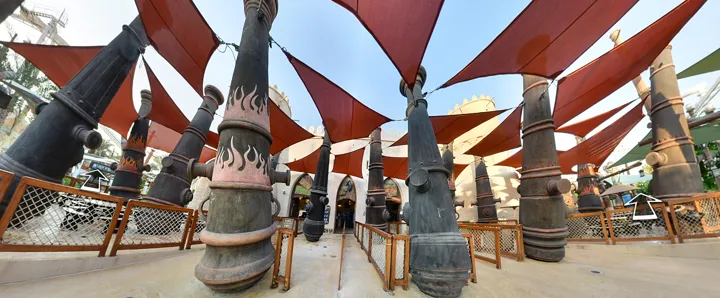 Yas Waterworld panoramic experience preview